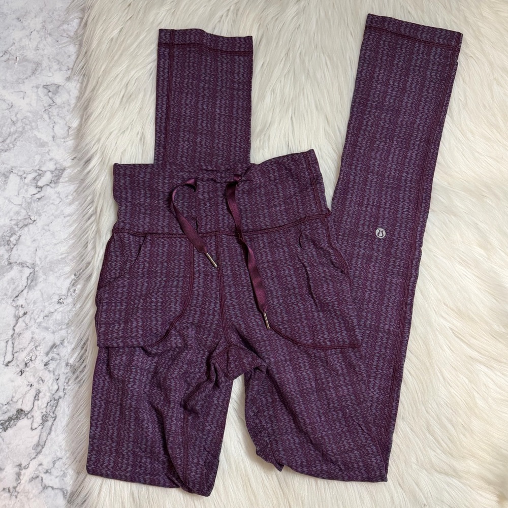 Lululemon Skinny Will Pant in Textured Ziggy Wee September Plum Size XS